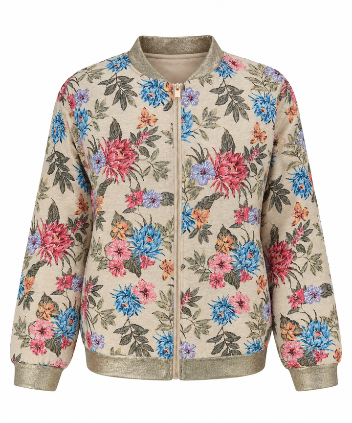 Vintage Floral Jacket Beige