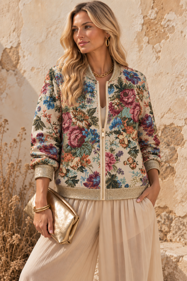 Vintage Rose Jacket Beige