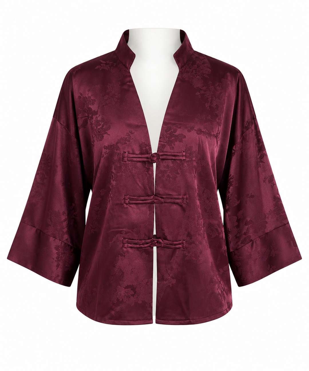 Sakura Mandarin Jacket Plum