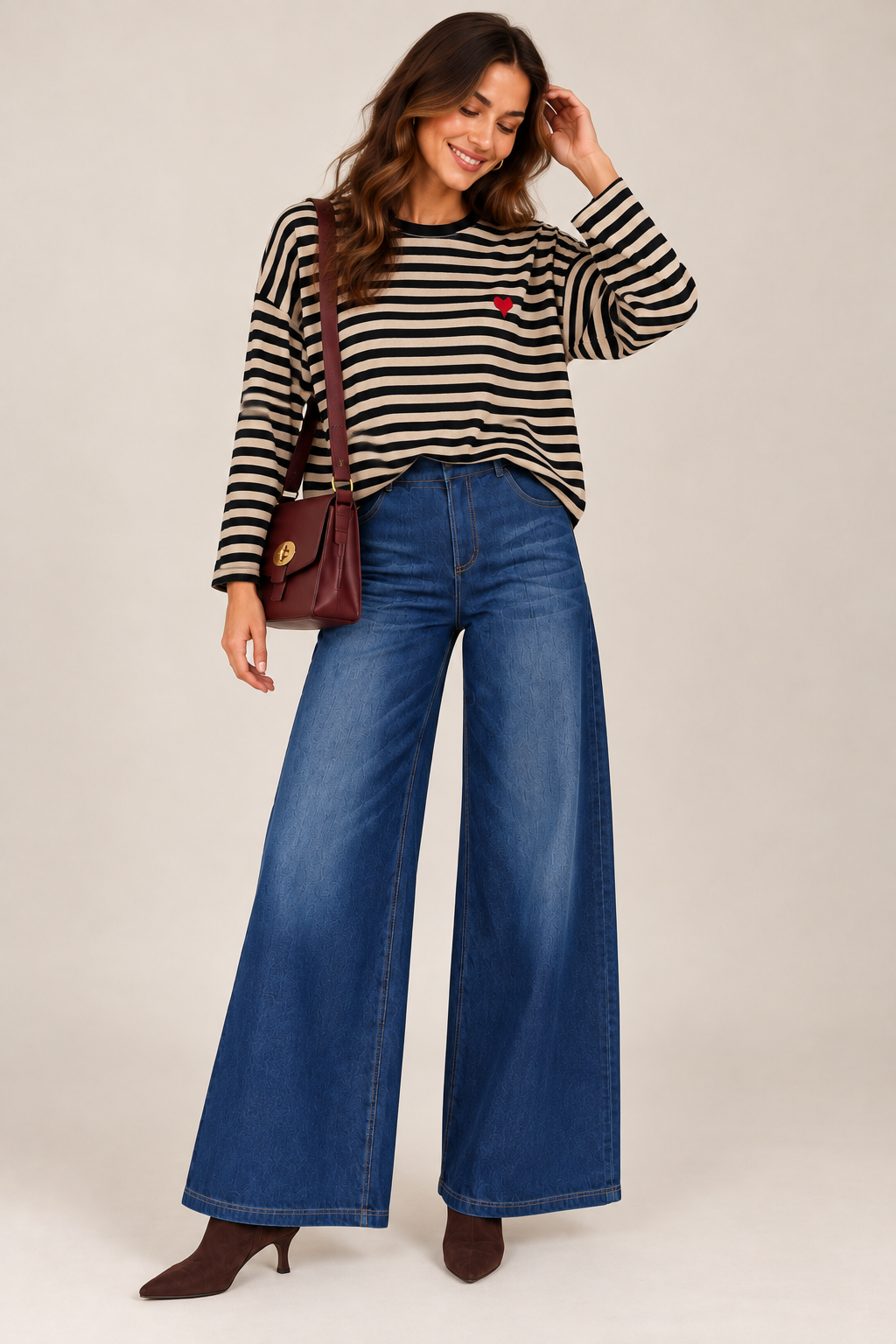 Sweetheart Stripes Jumper Black