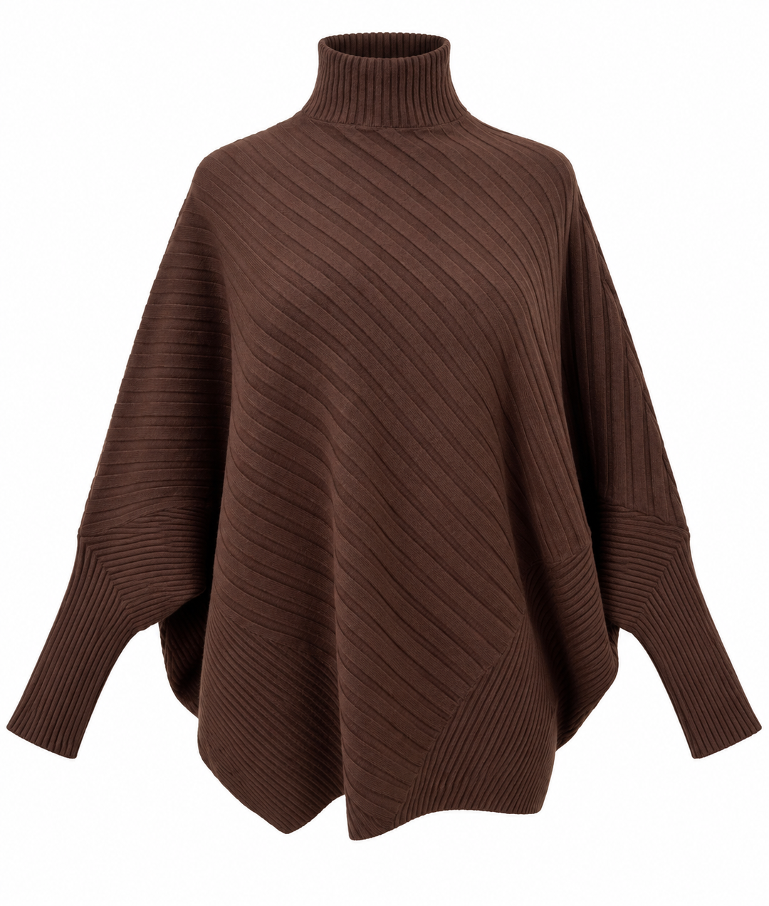 Libbie Ribbed Batwing Jumper Chocolate