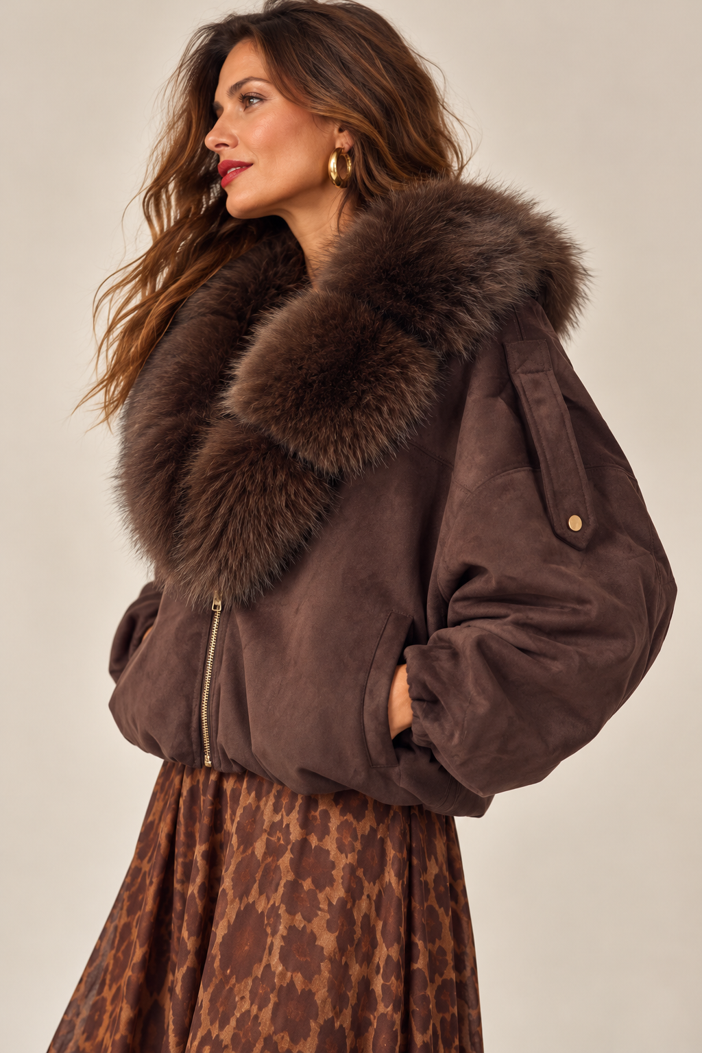 Shadow Plush Jacket Chocolate