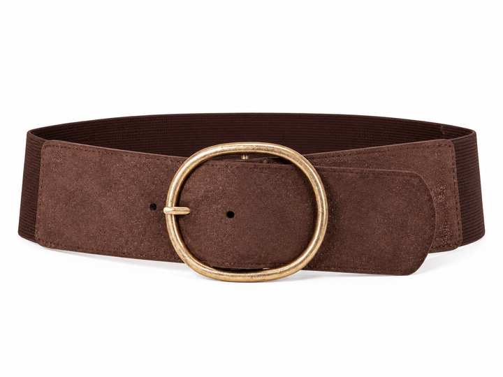 Elasticated Shimmer Belt Chocolate