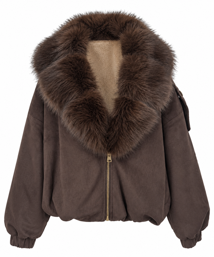 Shadow Plush Jacket Chocolate