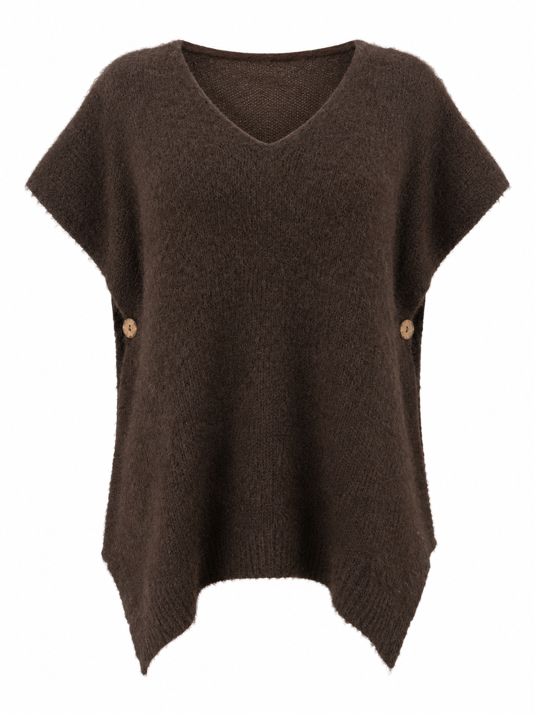 Adira Side Button Tank Top Chocolate