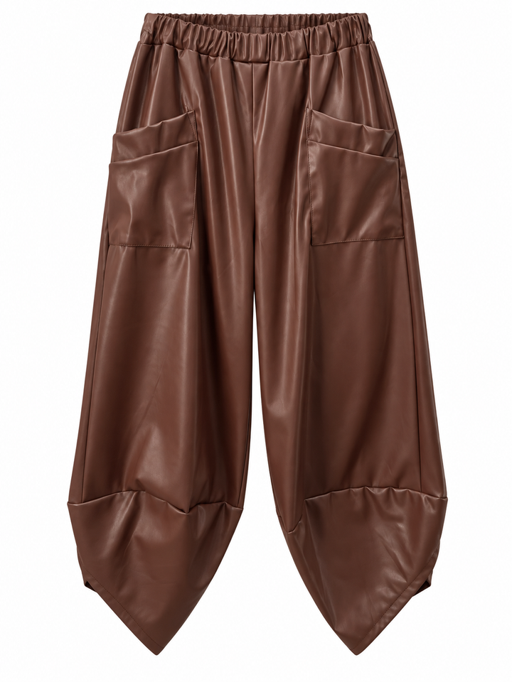 Tahlia Faux Leather Trouser Chocolate