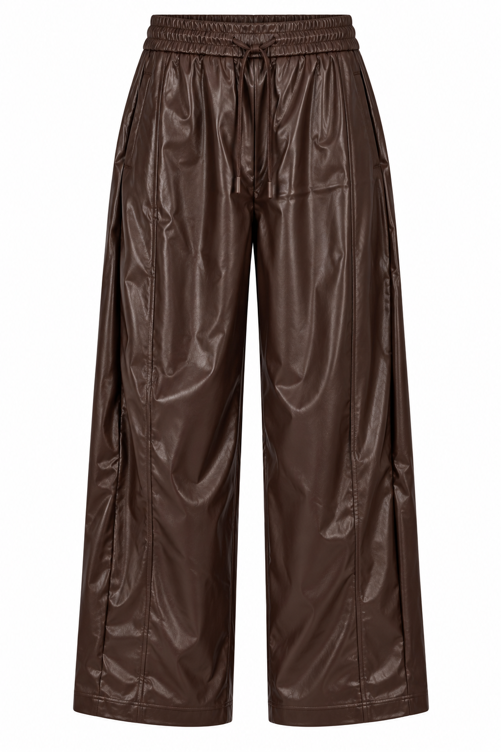 Knoxlee Pleather Trousers Chocolate