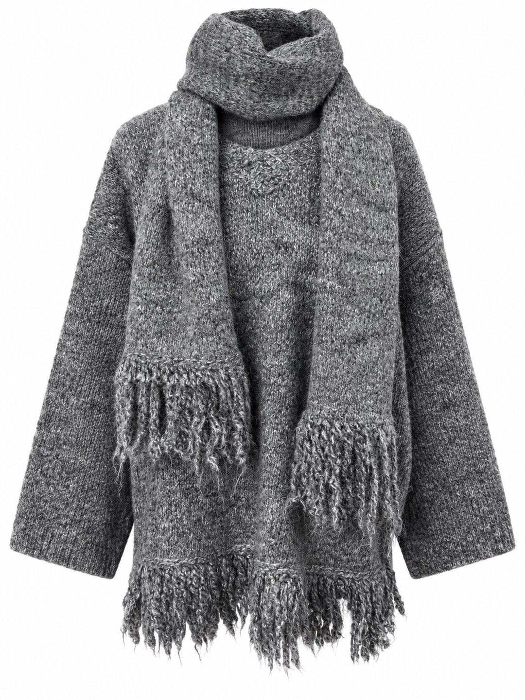 Robyn Scarf & Jumper Set Grey