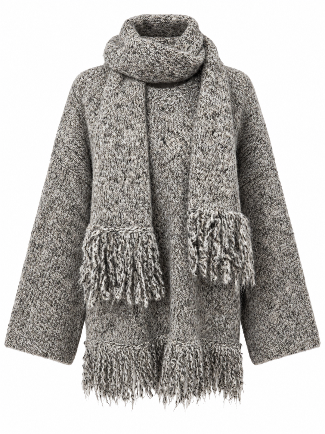 Robyn Scarf & Jumper Set Light Grey