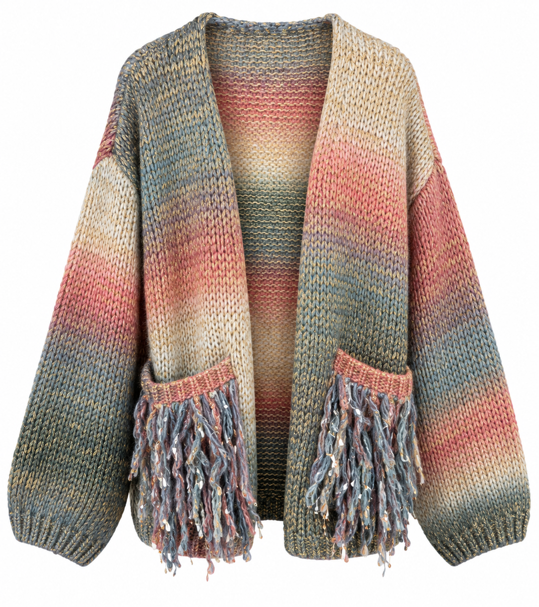 Boho Ombre Knit Cardigan Multi