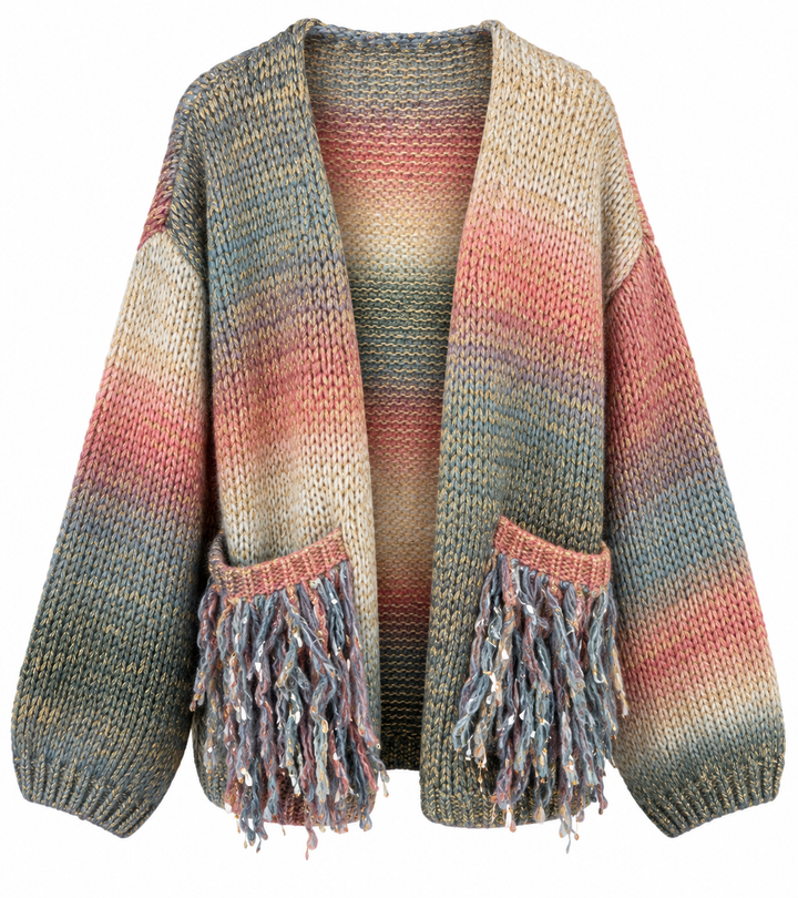 Boho Ombre Knit Cardigan Multi