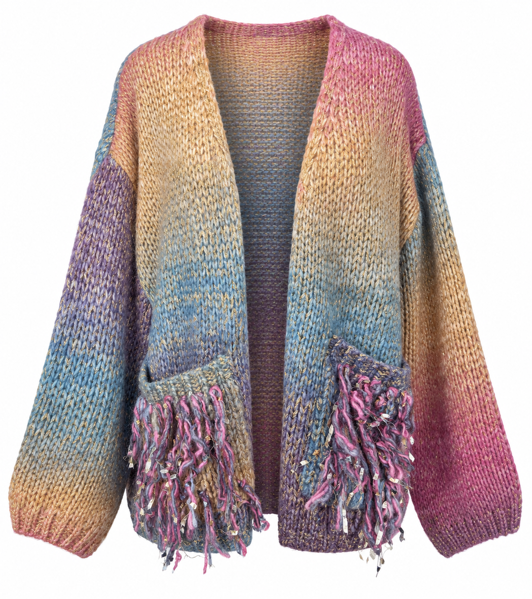 Boho Ombre Knit Cardigan Multi