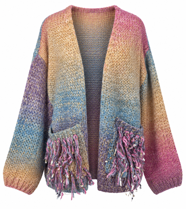 Boho Ombre Knit Cardigan Multi