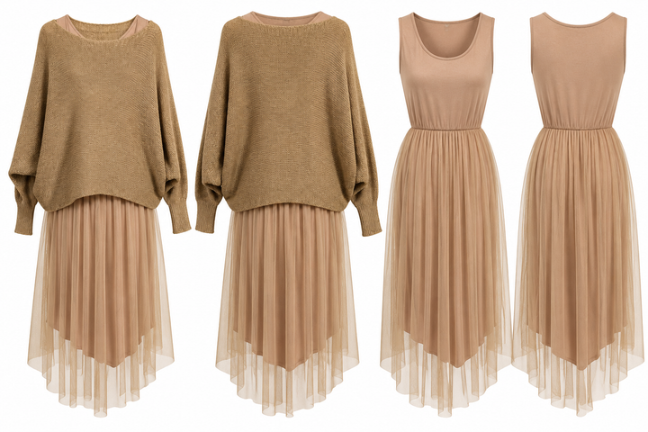 Levana Dress & Jumper Set Camel
