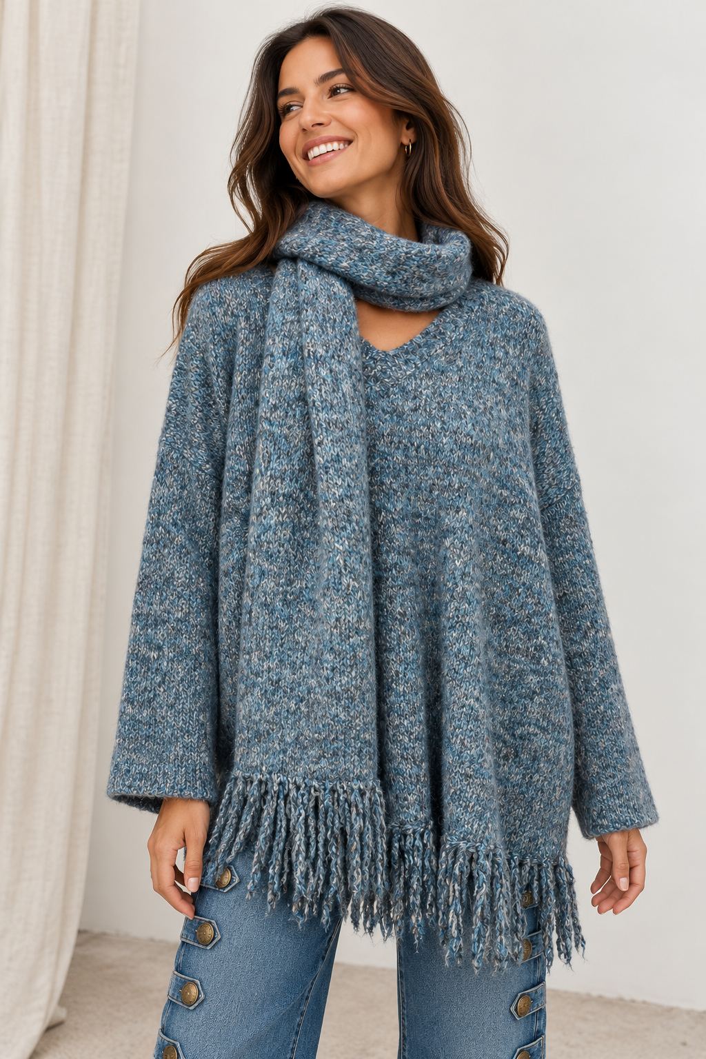Robyn Scarf & Jumper Set Duck Egg