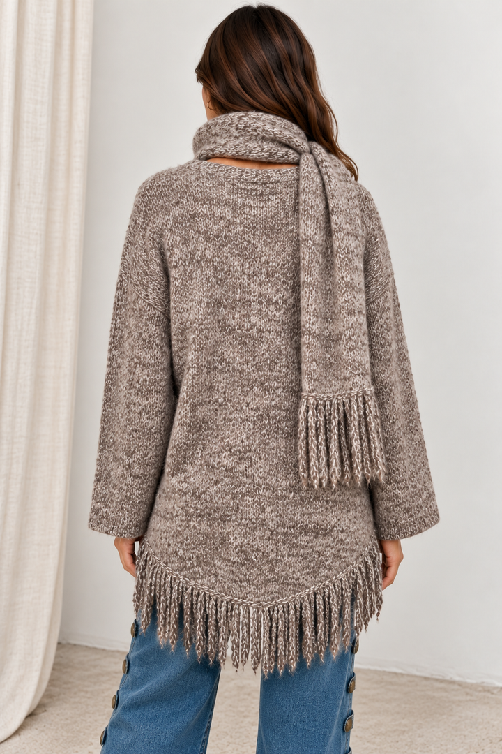 Robyn Scarf & Jumper Set Cappuccino