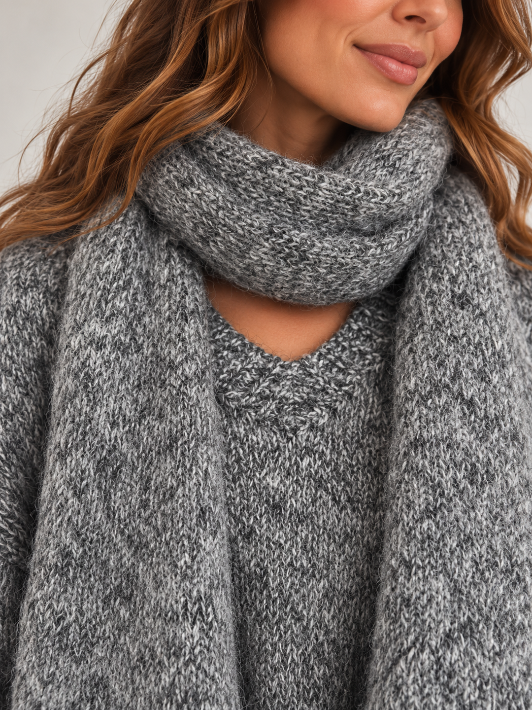 Robyn Scarf & Jumper Set Grey
