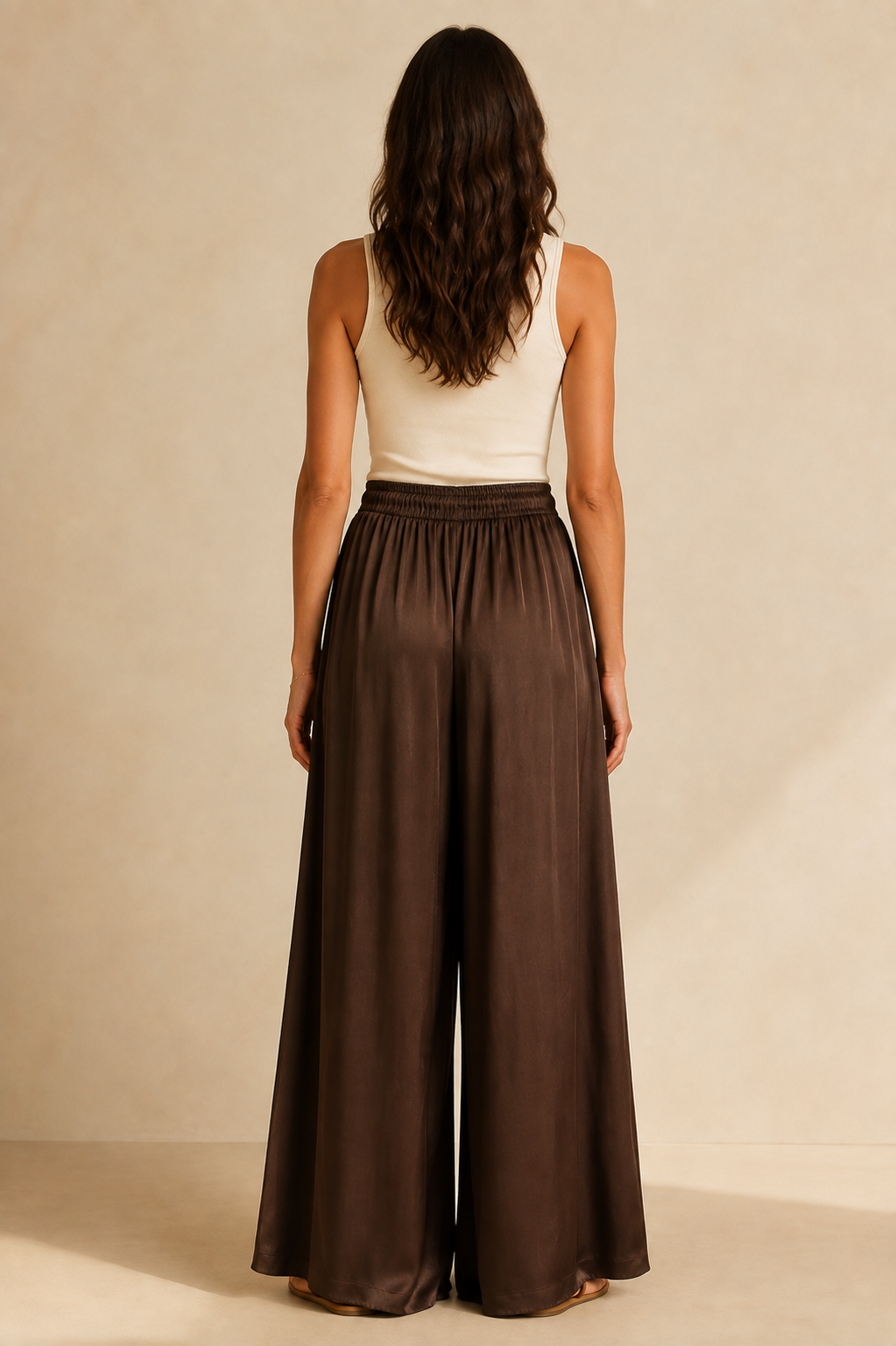 Portofino Silky Trousers Espresso