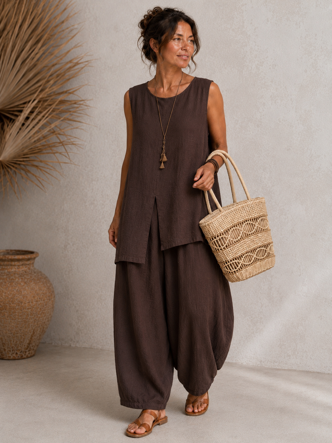 Graziana Co-Ord Set Chocolate