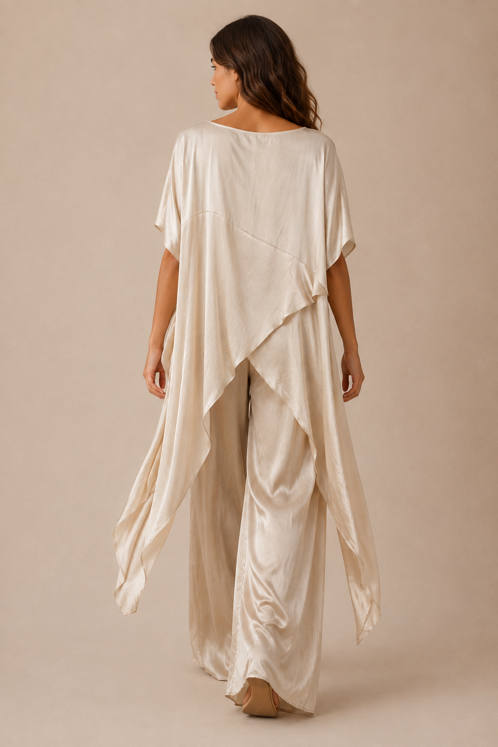 Portofino Satin Layering Top Champagne