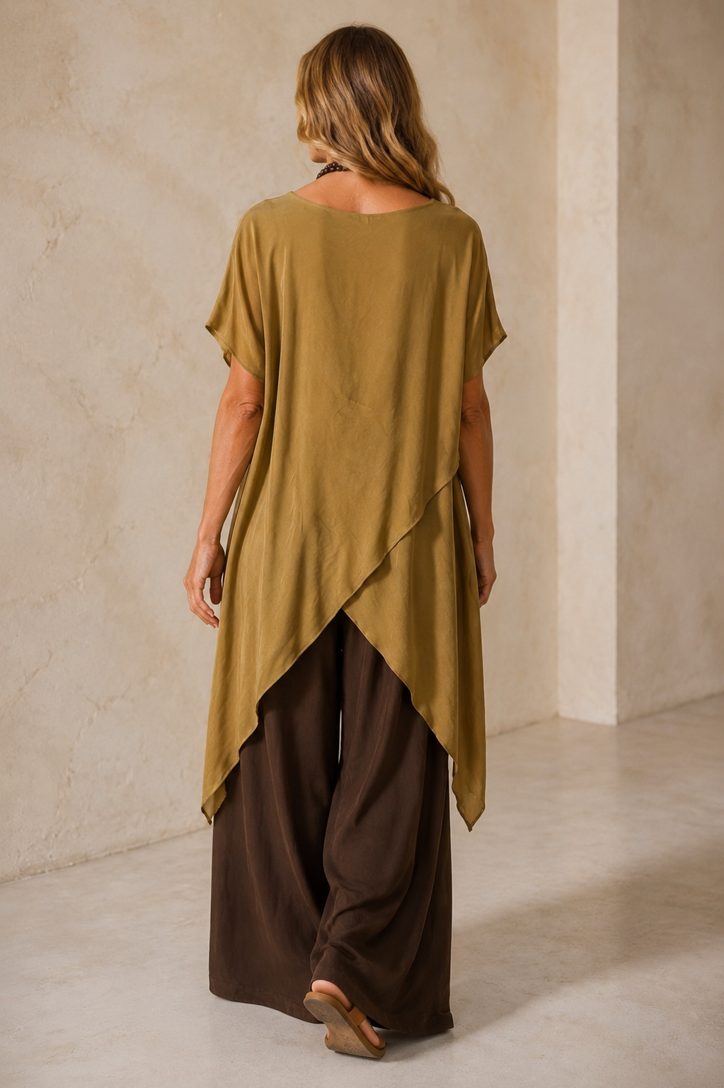 Portofino Satin Layering Top Gold