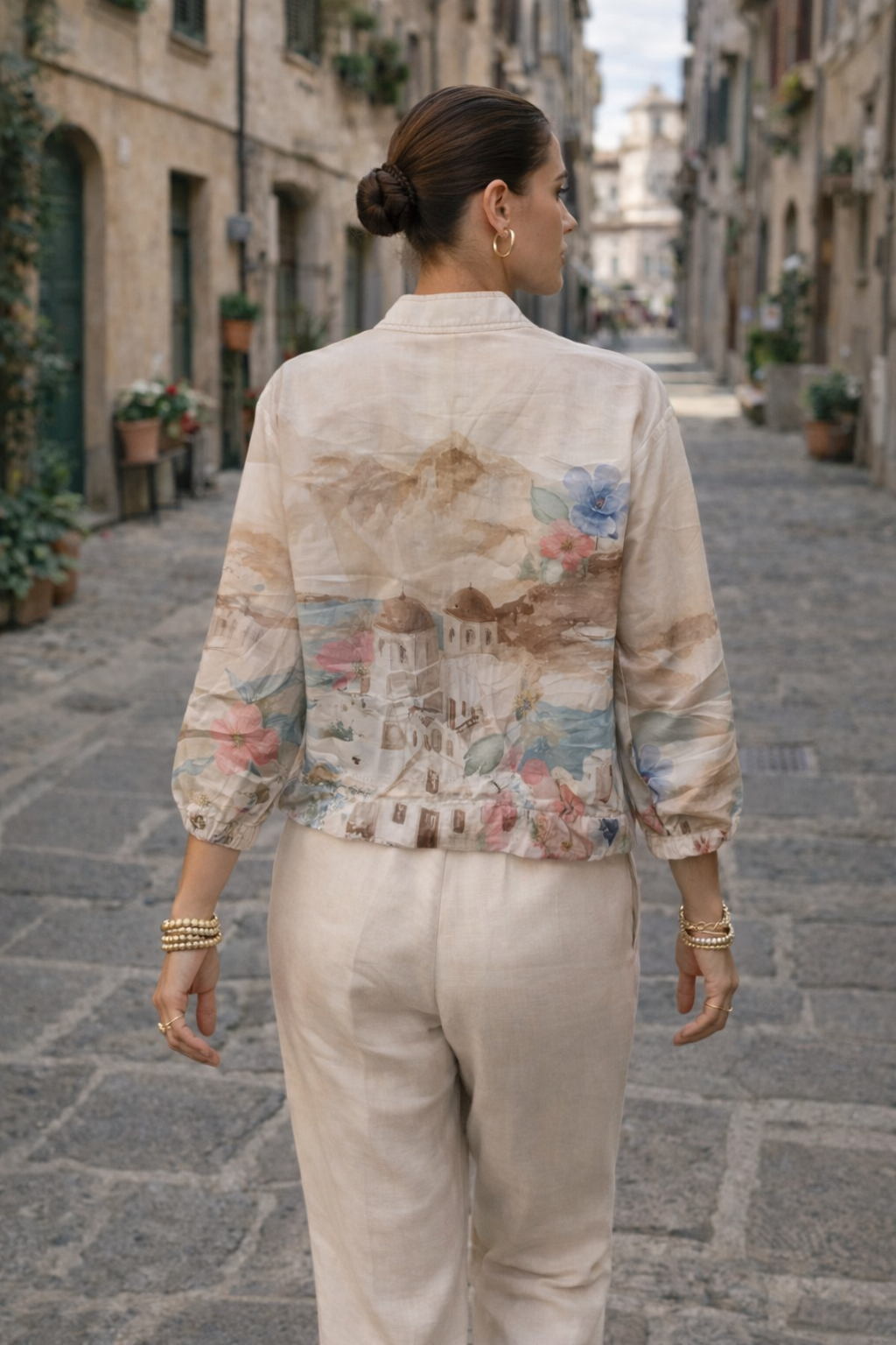 Mediterranean Bloom Jacket Cream