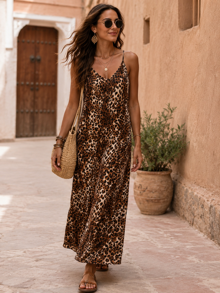 Florentine Maxi Dress Leopard