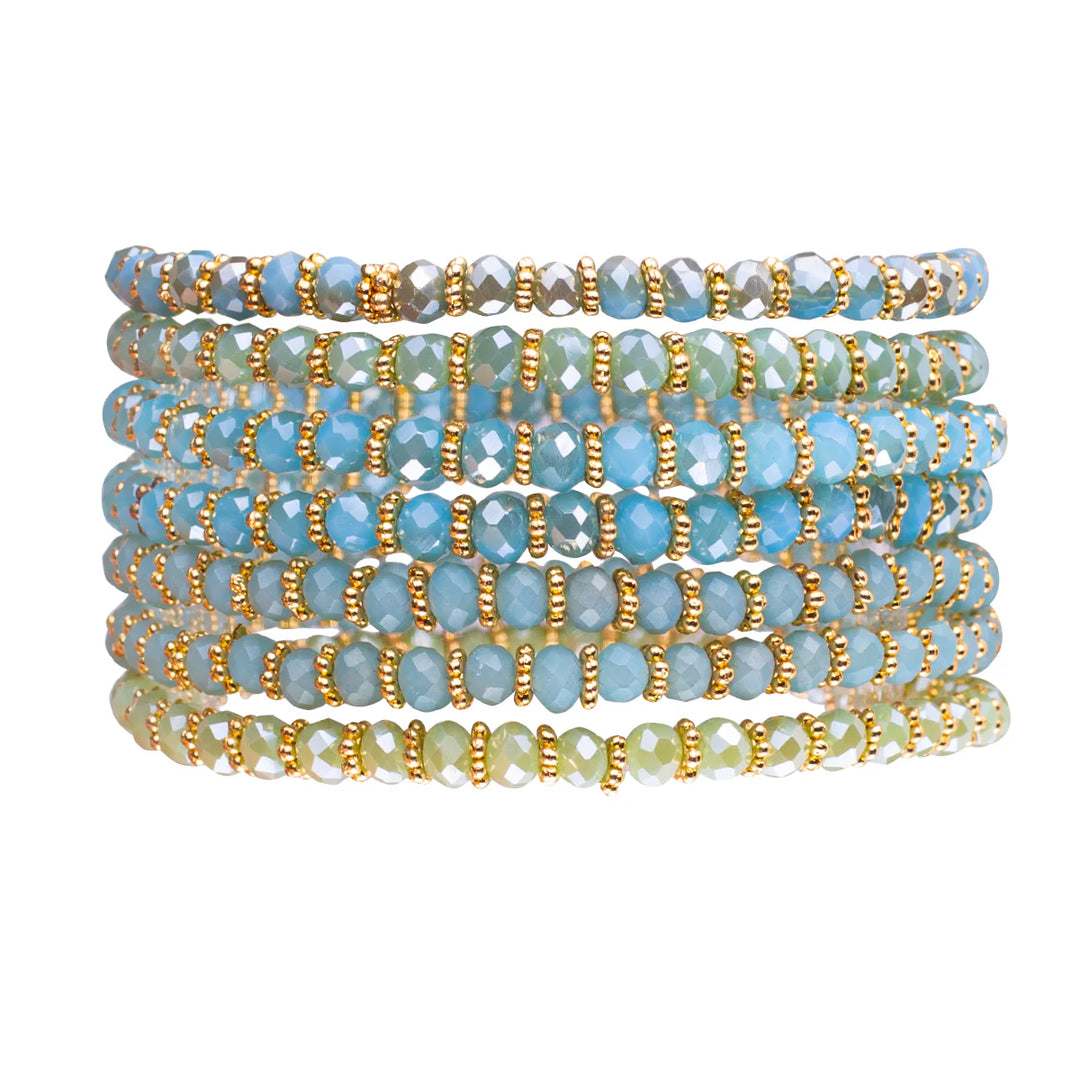 Bindi Beaded Bracelet Aqua