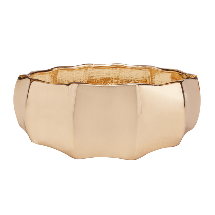 Gold Hinged Cuff Bangle