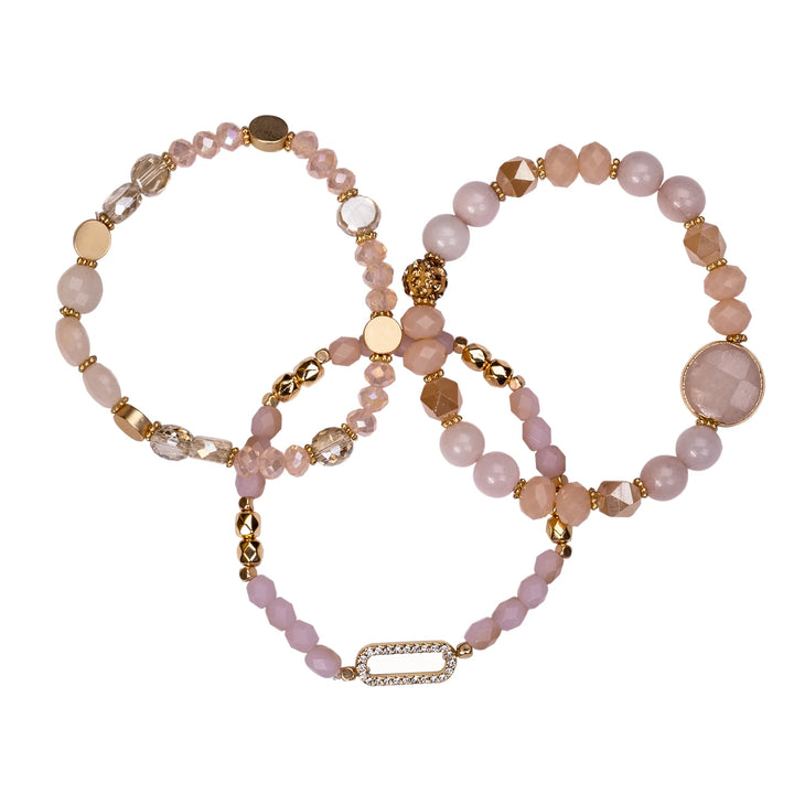 Mitzi Multi Bead Bracelet Pink