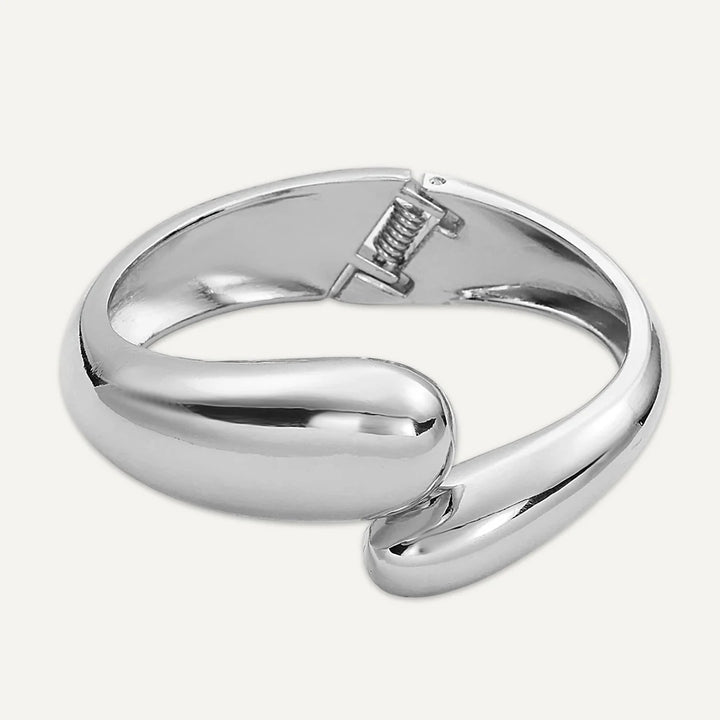 Bold Sculpted Bangle Silver