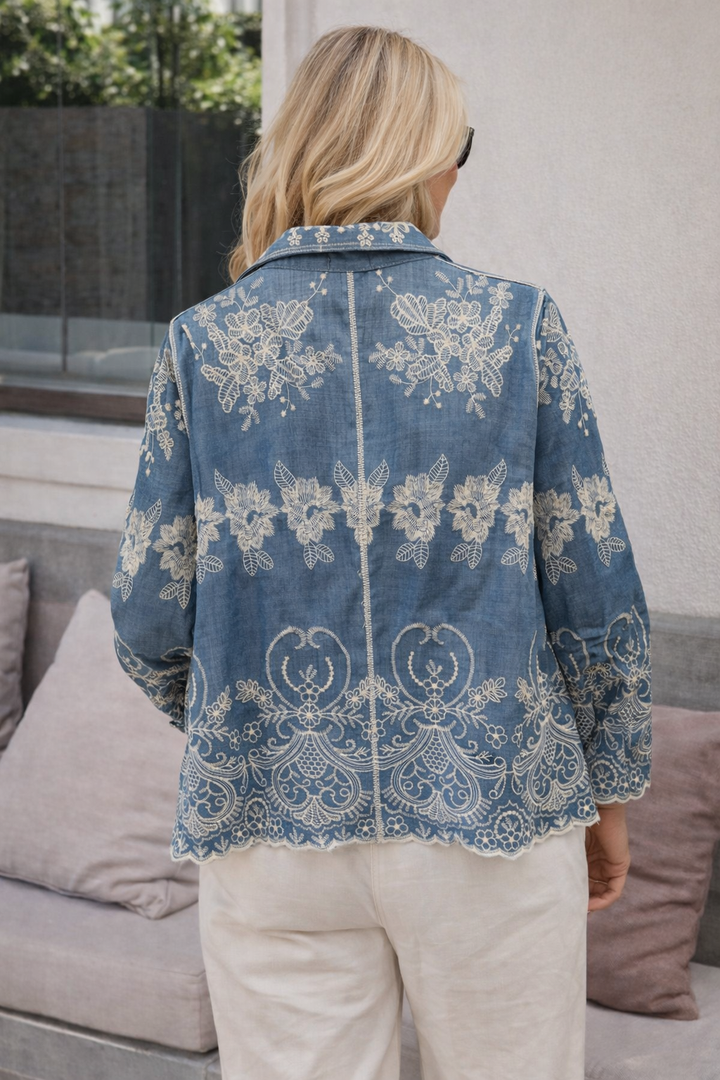 Elena Embroidered Shirt Denim