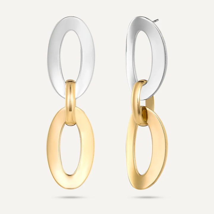 Lucille Link Earrings Two Tone