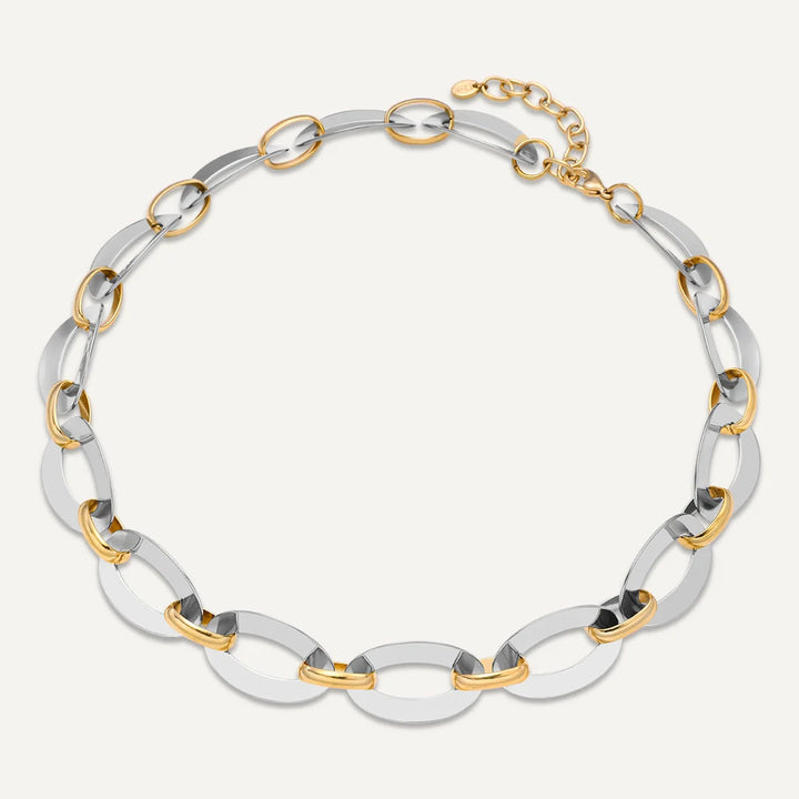 Lucille Link Necklace Two Tone