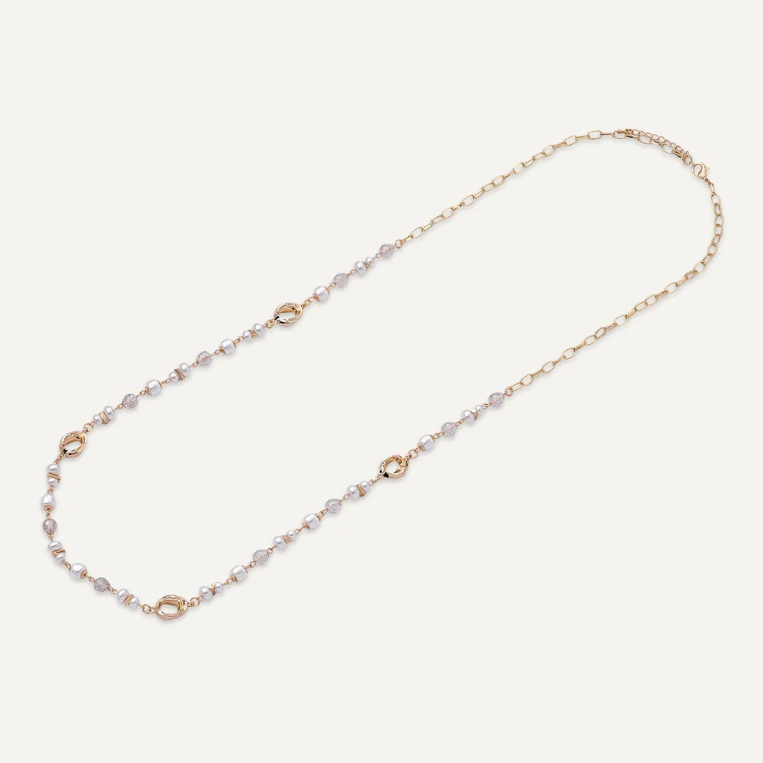 Petula Pearl Long Necklace Gold