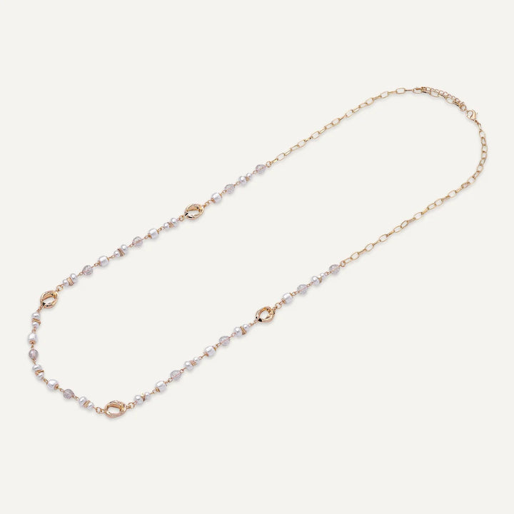 Petula Pearl Long Necklace Gold