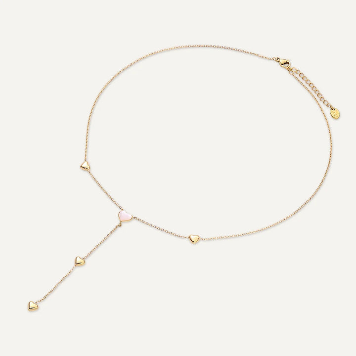 Heart Y Necklace Gold