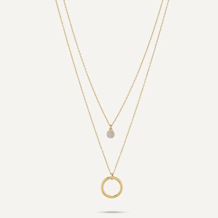 Double Layer Circle Pendant