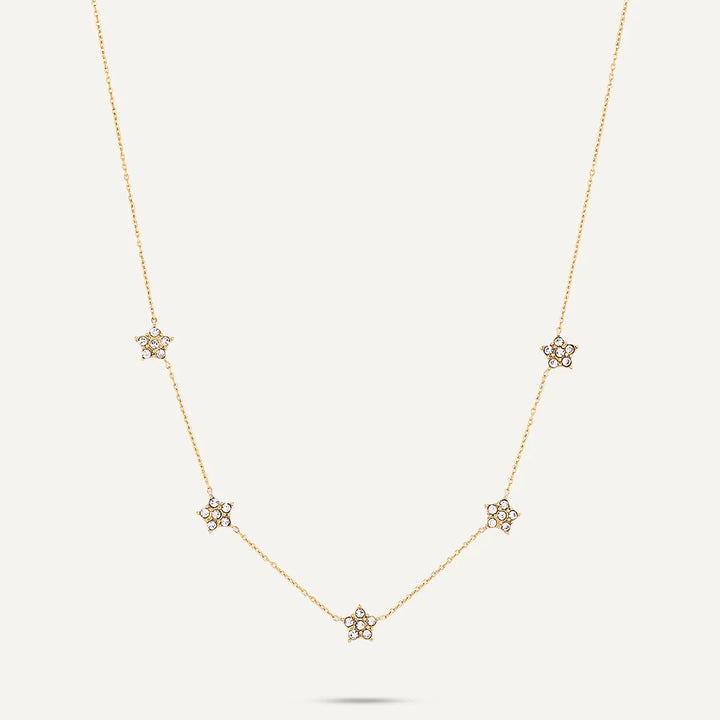 Crystal Star Choker Necklace