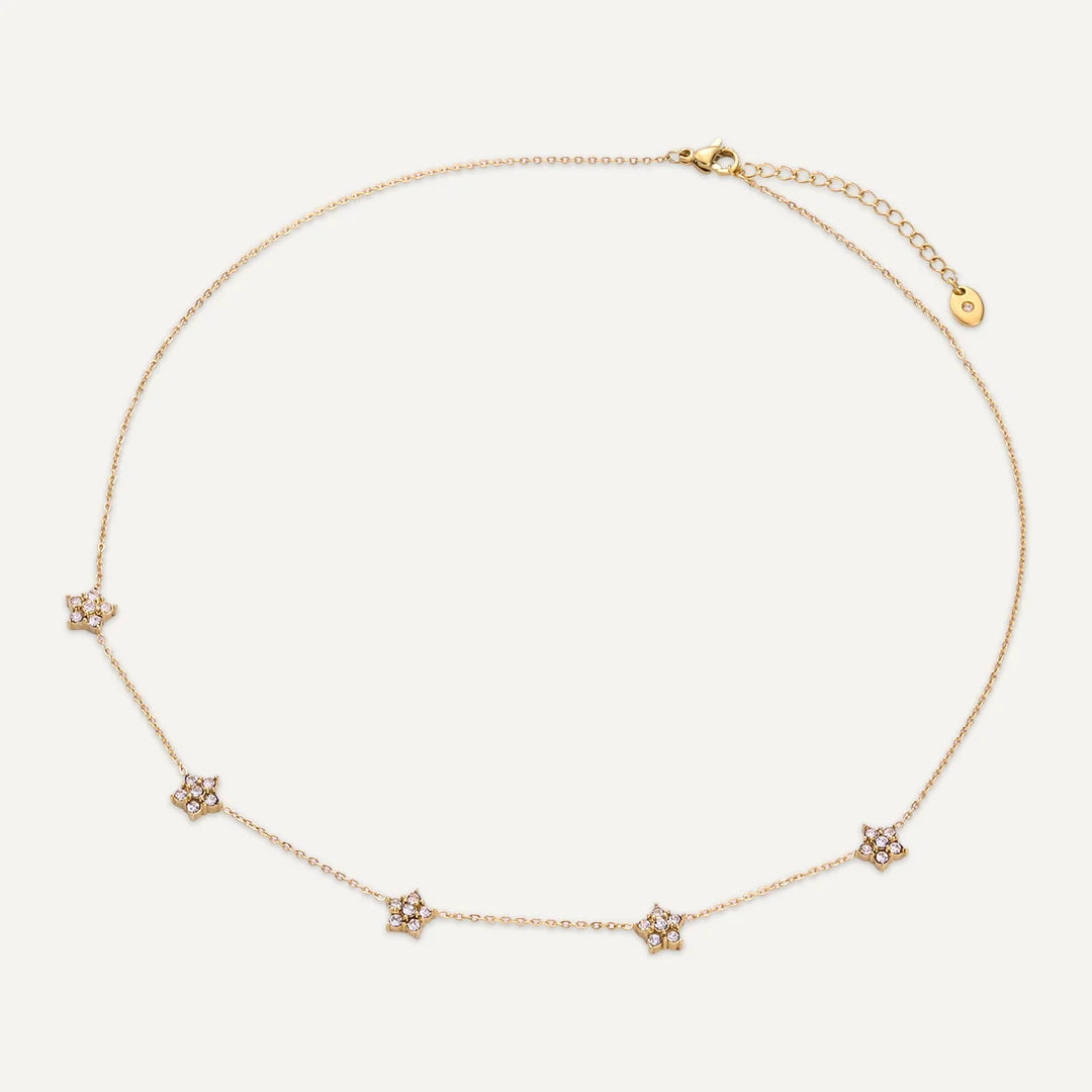 Crystal Star Choker Necklace