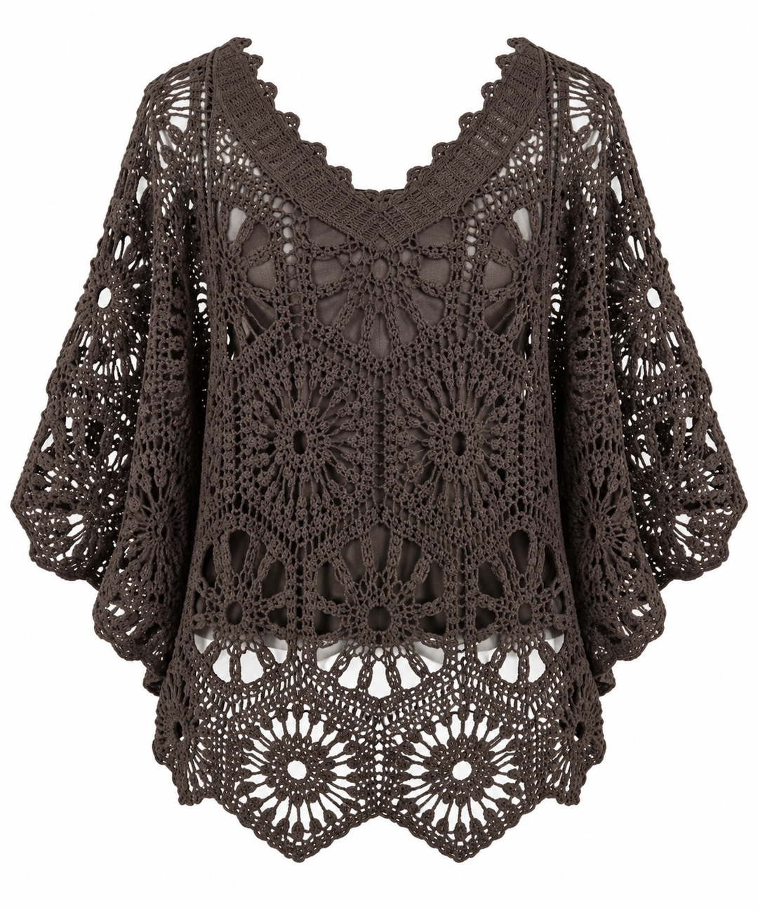 Zephyra Crochet Top Chocolate