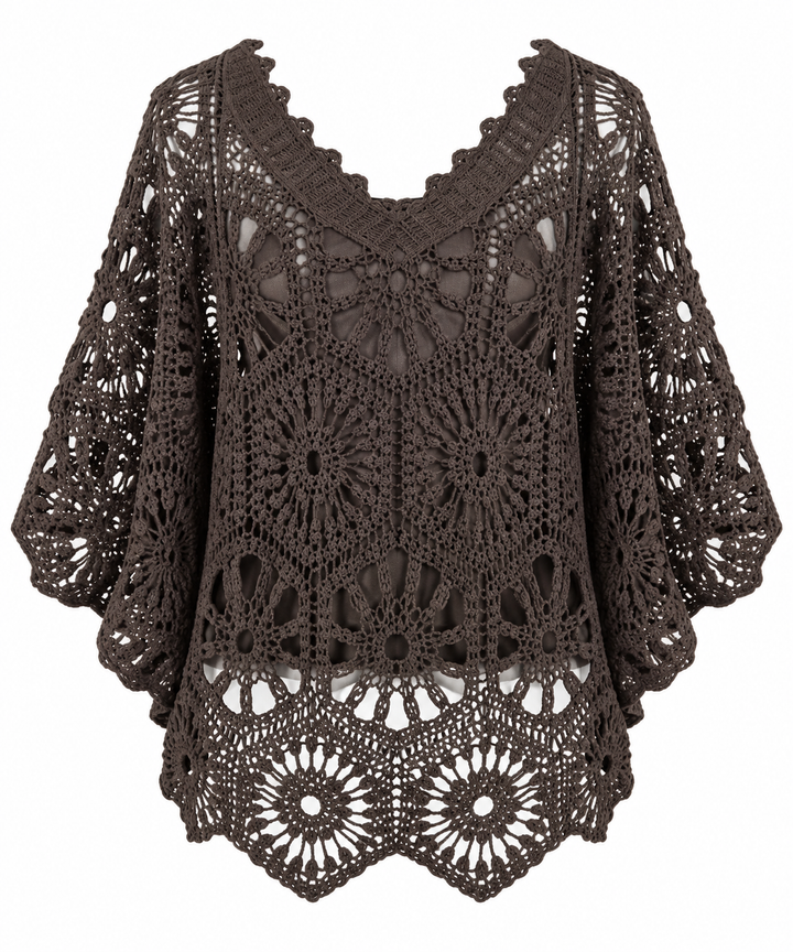 Zephyra Crochet Top Chocolate