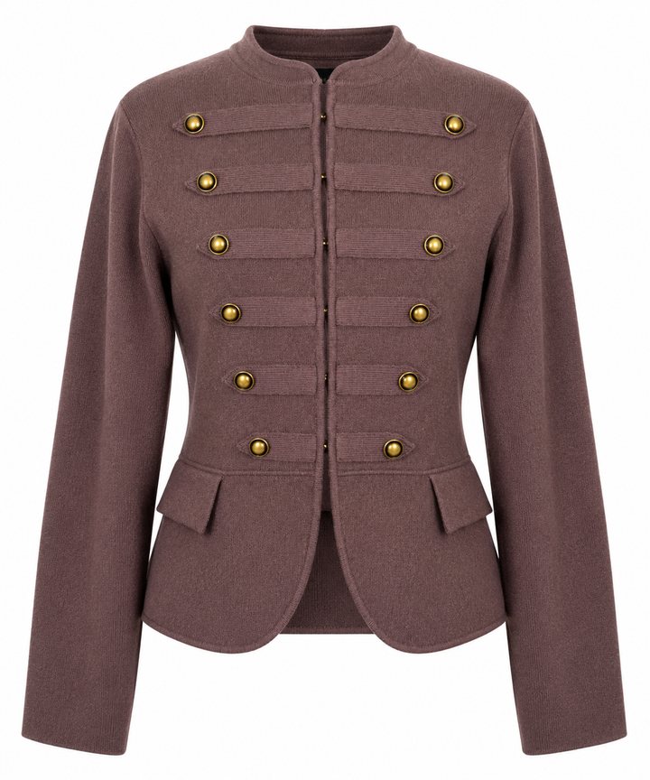 Maverick Military Cardigan Coffee