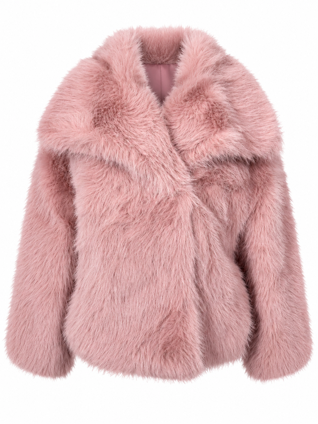 Farah Faux Fur Jacket Dusky Pink