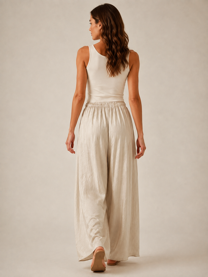 Portofino Silky Trousers Champagne