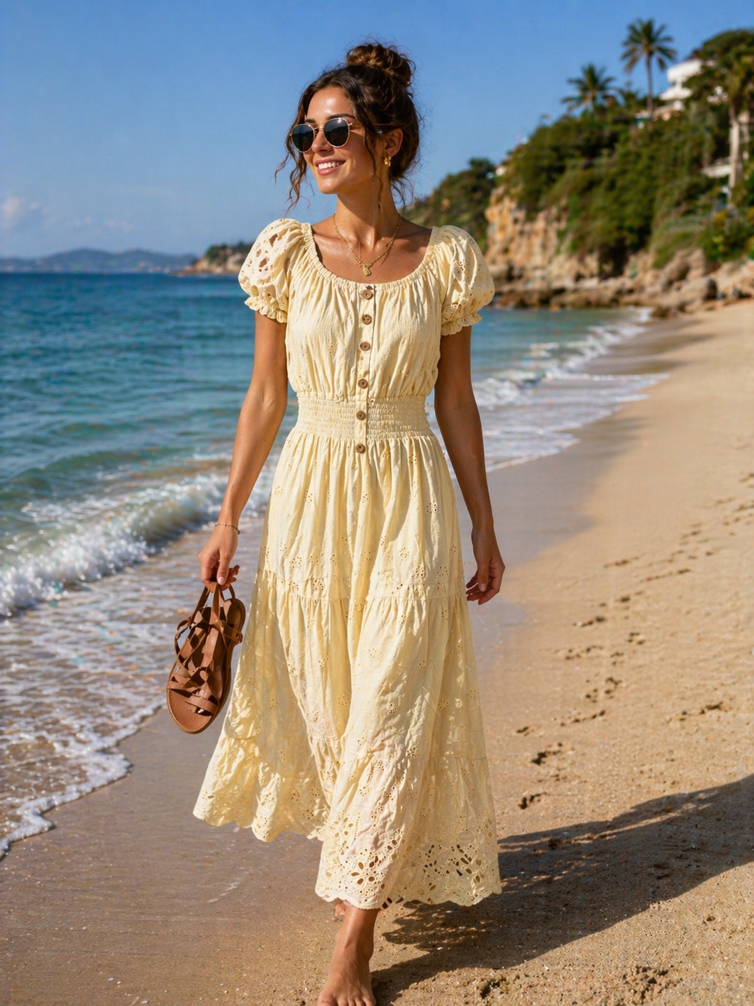 Broderie Anglaise Maxi Dress Cream Goose Island Broderie Anglaise Maxi Dress Cream Goose Island