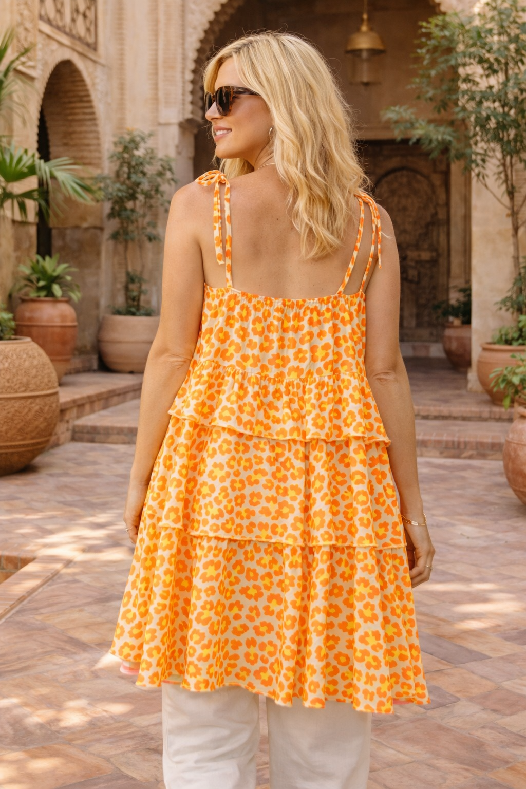 Neon Wild Leopard Tunic Clementine