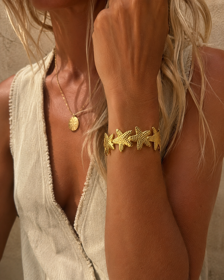 Gold Starfish Gold Cuff