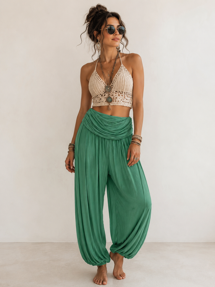 Plain Harem Trousers Emerald