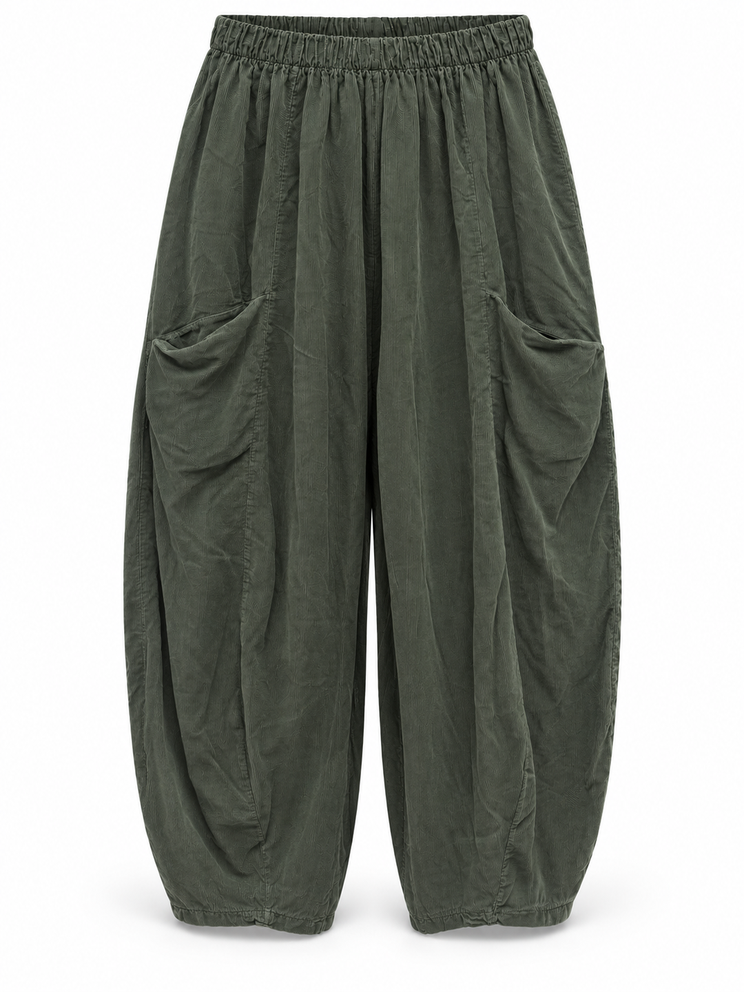 Tamara Needlecord Barrel leg Trouser Olive